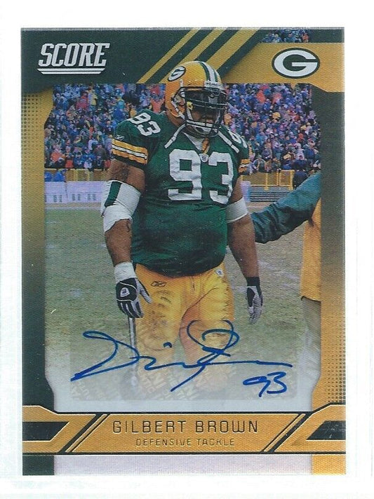GILBERT BROWN 2019 PANINI SCORE AUTO