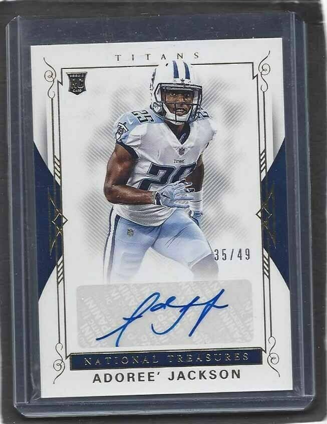 ADOREE' JACKSON 2017 PANINI NATIONAL TREASURES TITANS ROOKIE AUTO RC #D 35/49