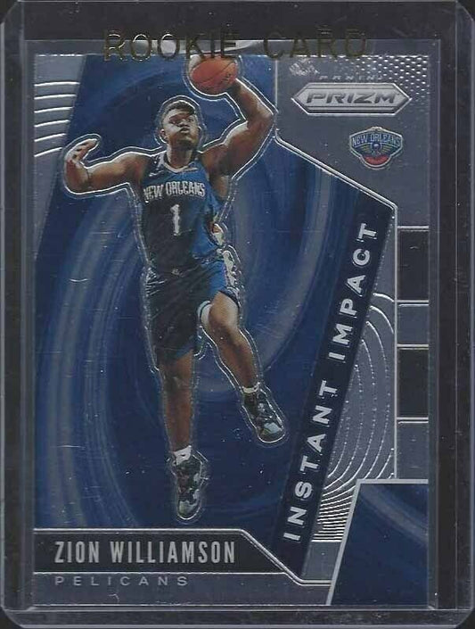 ZION WILLIAMSON 2019-20 PANINI PRIZM INSTANT IMPACT ROOKIE RC #7