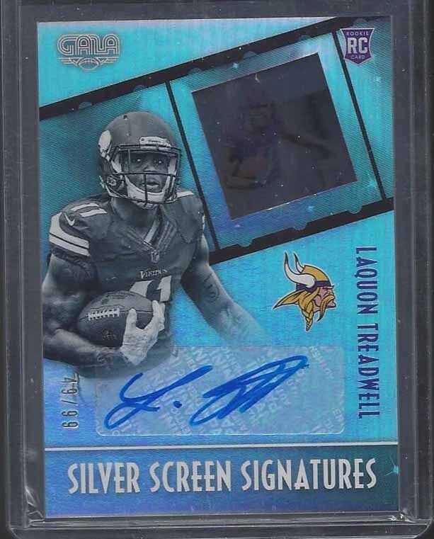 LAQUON TREADWELL 2016 GALA SILVER SCREEN SIGNATURES VIKINGS AUTO RC #D 49/99