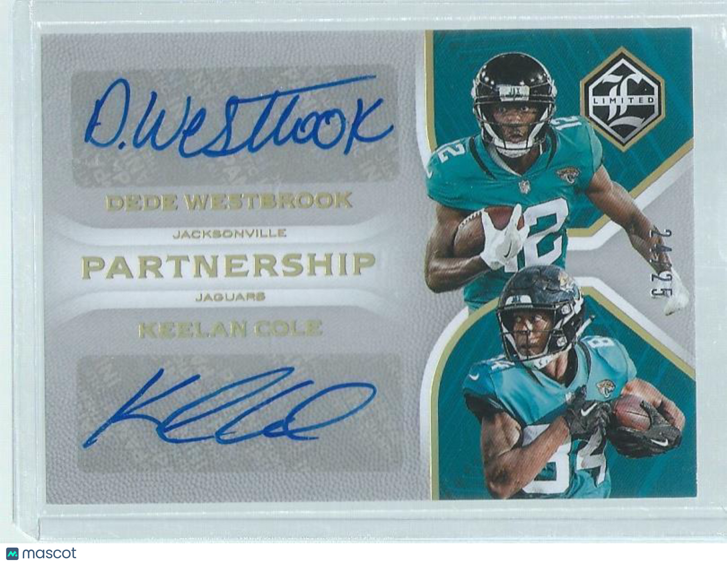 DEDE WESTBROOK KEELAN COLE 2018 PANINI LIMITED PARTNERSHIP DUAL AUTO #D 24/25