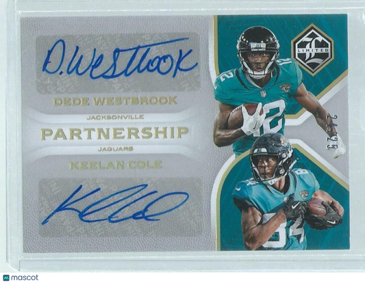DEDE WESTBROOK KEELAN COLE 2018 PANINI LIMITED PARTNERSHIP DUAL AUTO #D 24/25