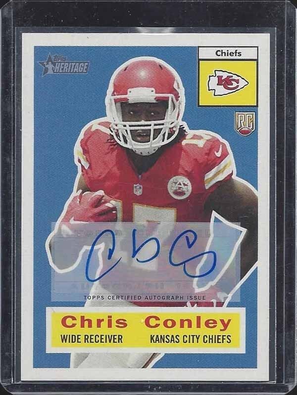 CHRIS CONLEY 2015 TOPPS HERITAGE CHIEFS ROOKIE AUTO RC #74