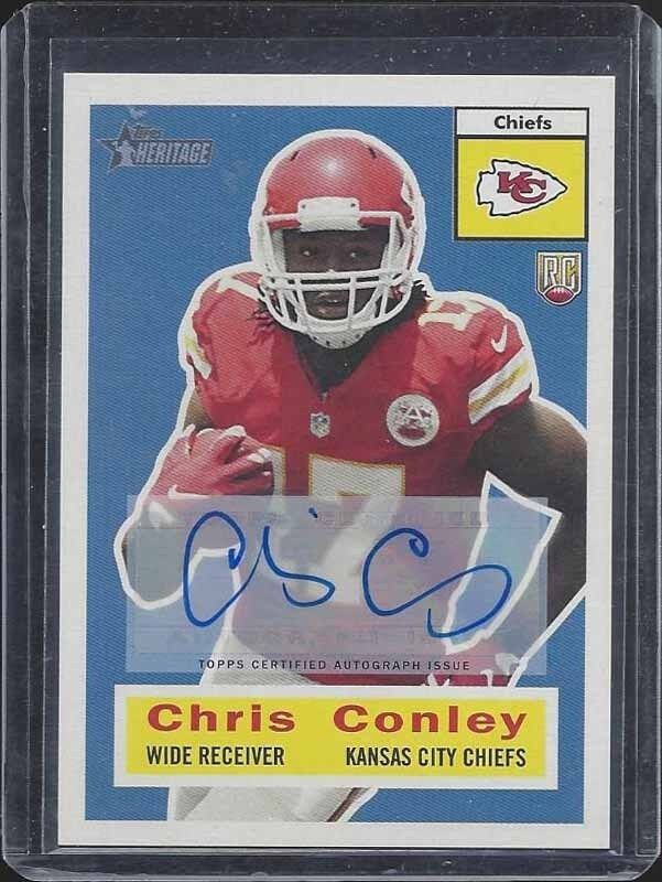 CHRIS CONLEY 2015 TOPPS HERITAGE CHIEFS ROOKIE AUTO RC #74