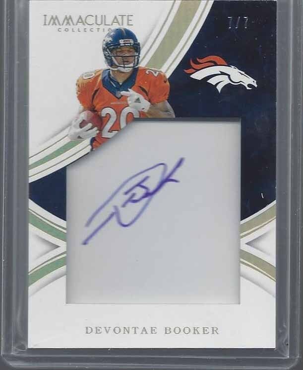 DEVONTAE BOOKER 2016 IMMACULATE ROOKIE LOCKER NAMEPLATE ON CARD AUTO RC #D 7/7