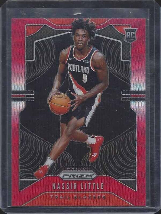 NASSIR LITTLE 2019-20 PANINI PRIZM RUBY WAVE RED SSP ROOKIE PRIZMS RC #269
