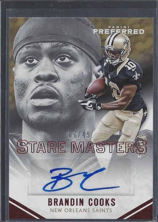BRANDIN COOKS 2016 PANINI PREFERRED STARE MASTERS RED AUTO #D 7/49