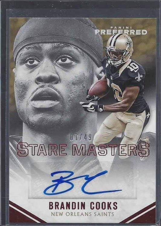 BRANDIN COOKS 2016 PANINI PREFERRED STARE MASTERS RED AUTO #D 7/49