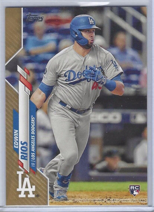 EDWIN RIOS 2020 TOPPS SERIES TWO GOLD ROOKIE #d 1034/2020 #681