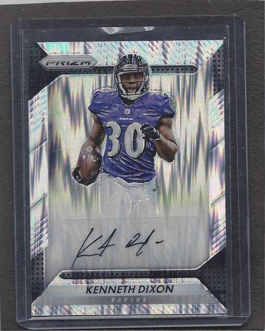 KENNETH DIXON 2016 PANINI PRIZM SILVER FLASH RAVENS SP ROOKIE AUTO RC ONLY /14