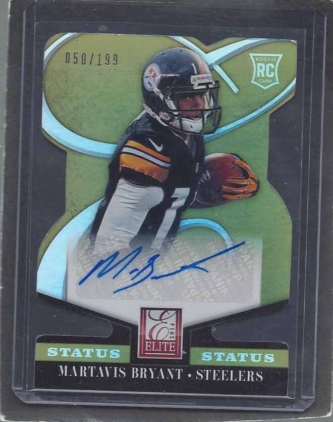 MARTAVIS BRYANT 2014 ELITE STATUS GOLD DIE CUT ROOKIE AUTO RC #D 50/199