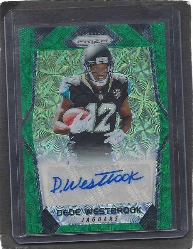 DEDE WESTBROOK 2017 PANINI PRIZM GREEN SCOPE PRIZMS ROOKIE AUTO RC #D 97/99