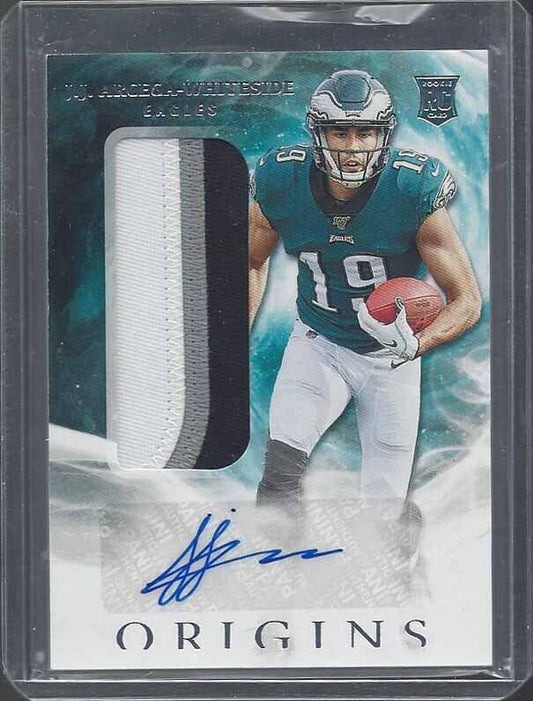 J.J. ARCEGA-WHITESIDE 2019 PANINI ORIGINS 3 COLOR PATCH AUTO RC #131