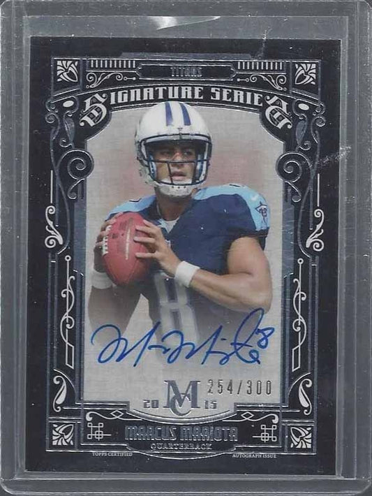 MARCUS MARIOTA 2015 TOPPS MUSEUM TITANS ON CARD ROOKIE AUTO RC #D 254/300