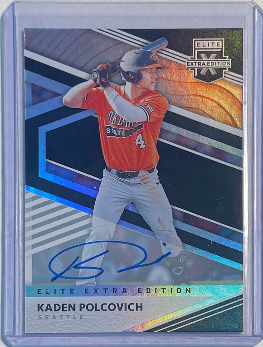 KADEN POLCOVICH 2020 PANINI ELITE EXTRA EDITION PROSPECT ON CARD AUTO #78