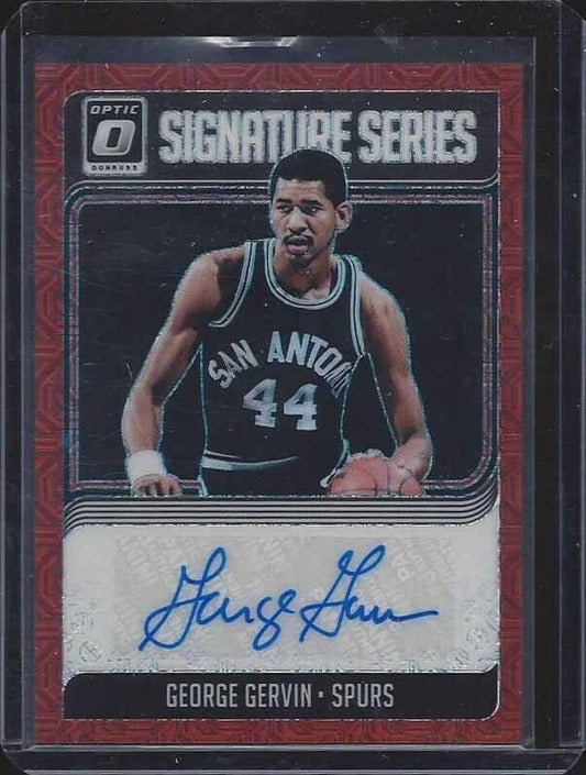 GEORGE GERVIN 2018-19 DONRUSS OPTIC SIGNATURE SERIES RED CHOICE AUTO