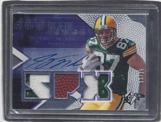JORDY NELSON 2008 SPX SPECTRUM PURPLE PACKERS TRIPLE PATCH AUTO RC #D 13/25