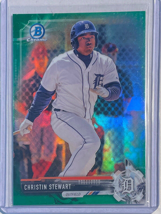 CHRISTIN STEWART 2017 BOWMAN CHROME PROSPECT GREEN REFRACTOR #D 56/99