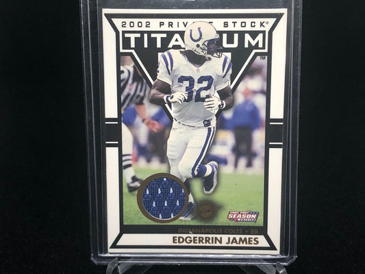 EDGERRIN JAMES 2002 PRIVATE STOCK TITANIUM GAME WORN JERSEY #D 1/435