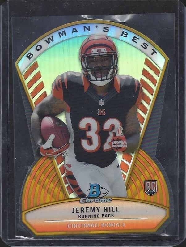 JEREMY HILL 2014 BOWMAN CHROME BOWMANS BEST GOLD REFRACTOR DIE CUT RC #D 21/50