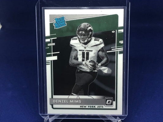 DENZEL MIMS 2020 PANINI DONRUSS RATED ROOKIE BLACK WHITE VARIATION SP RC # 323
