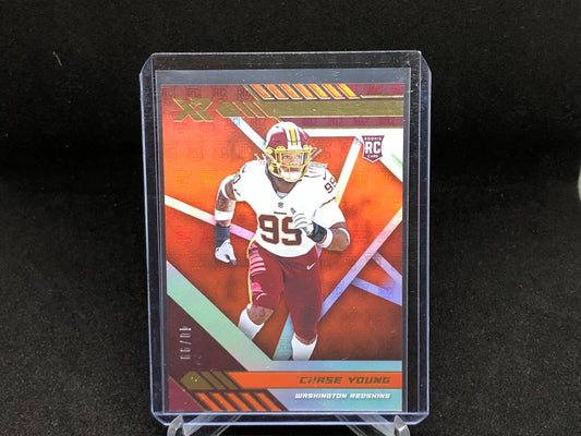 CHASE YOUNG 2020 PANINI XR ORANGE ROOKIE RC #D 40/99