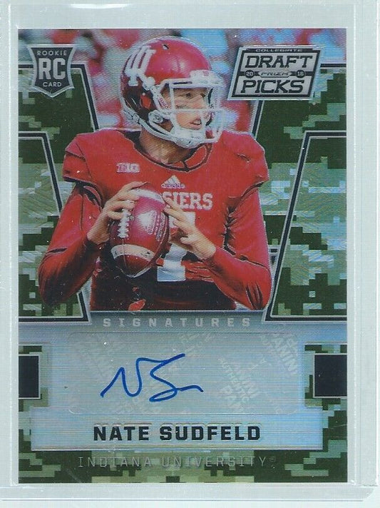 NATE SUDFELD 2016 PANINI PRIZM DRAFT PICKS AUTO CAMO PRIZMS RC #D 97/199