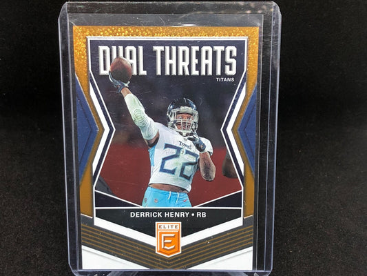 DERRICK HENRY 2019 DONRUSS ELITE DUAL THREATS ORANGE #?D 6/25