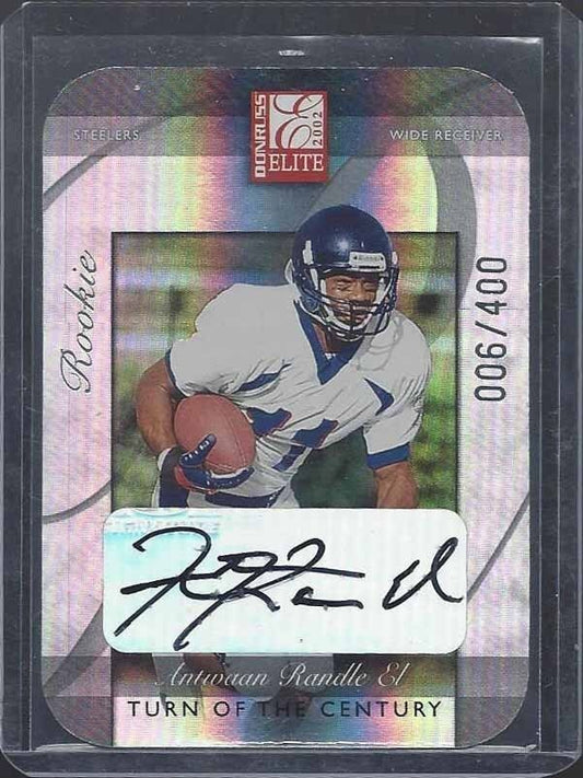 ANTWAAN RANDLE EL 2002 DONRUSS ELITE TURN OF THE CENTURY DIE CUT AUTO RC #D /400