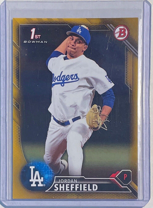 JORDAN SHEFFIELD 2016 BOWMAN 1ST PROSPECT GOLD #D 39/50