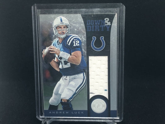 ANDREW LUCK 2012 PANINI TOTALLY CERTIFIED DOWN & DIRTY JERSEY RC #D 66/299