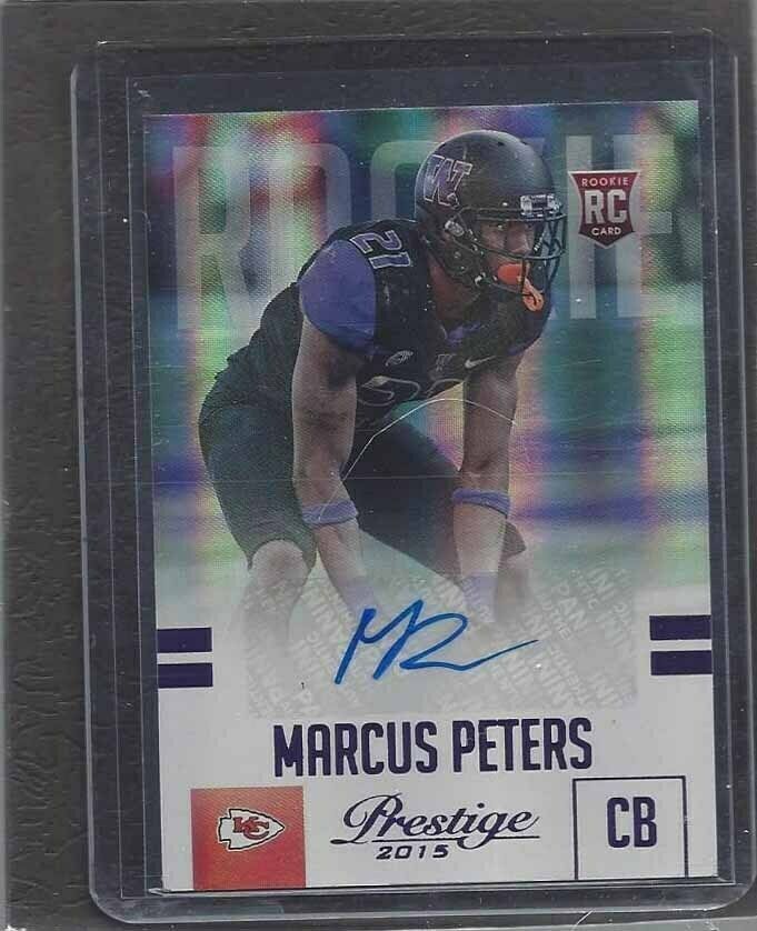 MARCUS PETERS 2015 PRESTIGE PURPLE ROOKIE AUTO RC #D 76/100