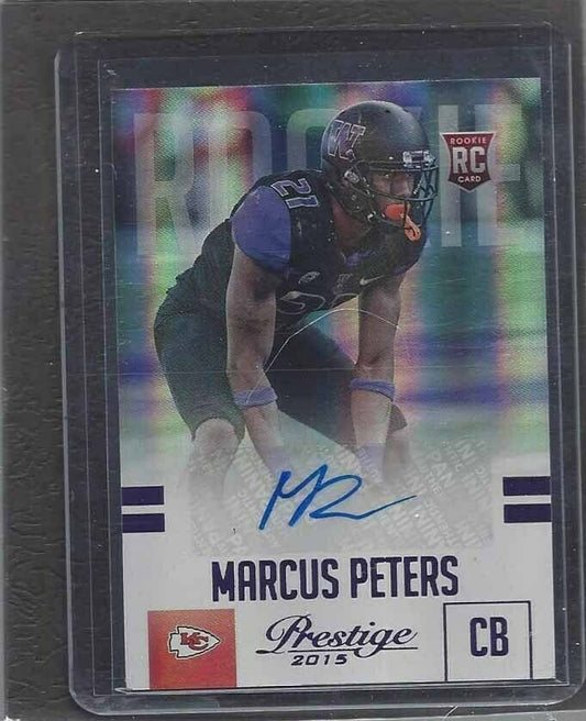 MARCUS PETERS 2015 PRESTIGE PURPLE ROOKIE AUTO RC #D 76/100