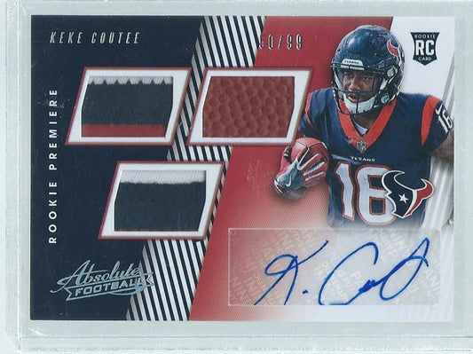 KEKE COUTEE 2018 PANINI ABSOLUTE TRIPLE PATCH AUTO RC #D 50/99