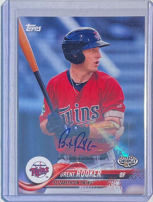 BRENT ROOKER 2018 TOPPS PRO DEBUT PROSPECT AUTO #30