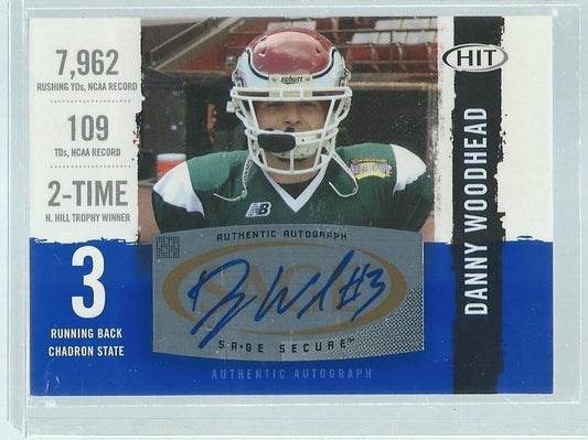 DANNY WOODHEAD 2008 SAGE HIT ROOKIE AUTO RC
