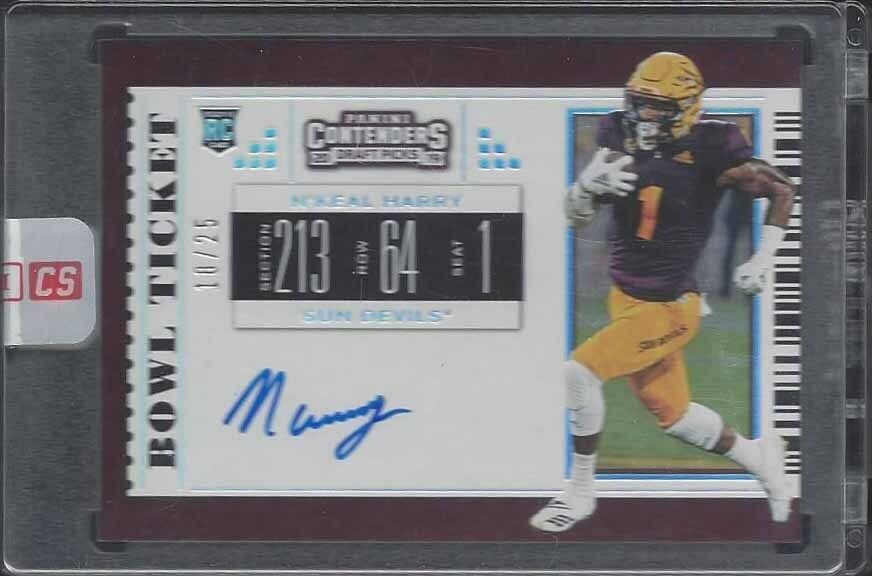 N'KEAL HARRY 2019 CONTENDERS BOWL TICKET ON CARD ROOKIE AUTO RC #D 18/25