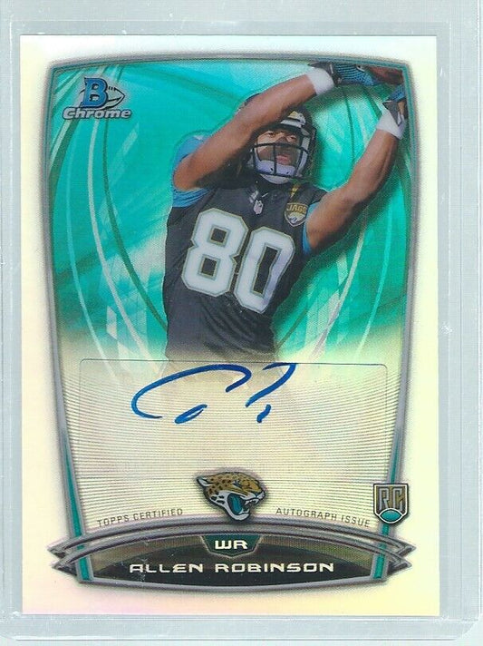 ALLEN ROBINSON 2014 TOPPS BOWMAN CHROME AUTO REFRACTOR RC