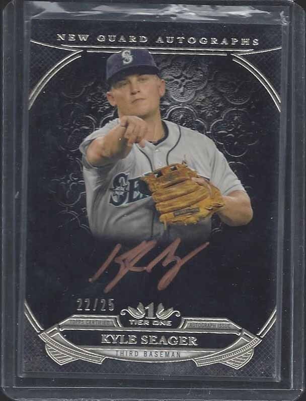 KYLE SEAGER 2015 TOPPS TIER ONE NEW GUARD COPPER INK ON CARD AUTO #D 22/25