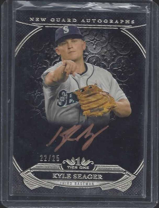 KYLE SEAGER 2015 TOPPS TIER ONE NEW GUARD COPPER INK ON CARD AUTO #D 22/25