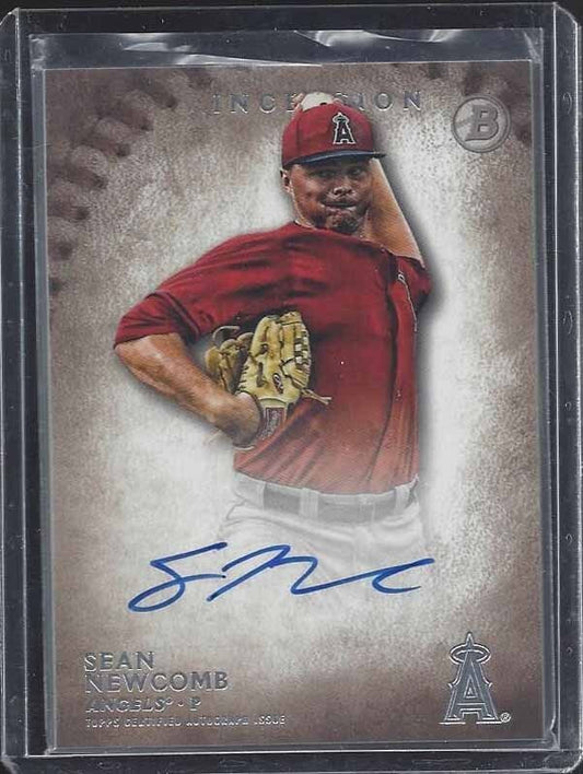 SEAN NEWCOMB 2015 BOWMAN INCEPTION ON CARD PROSPECT AUTO