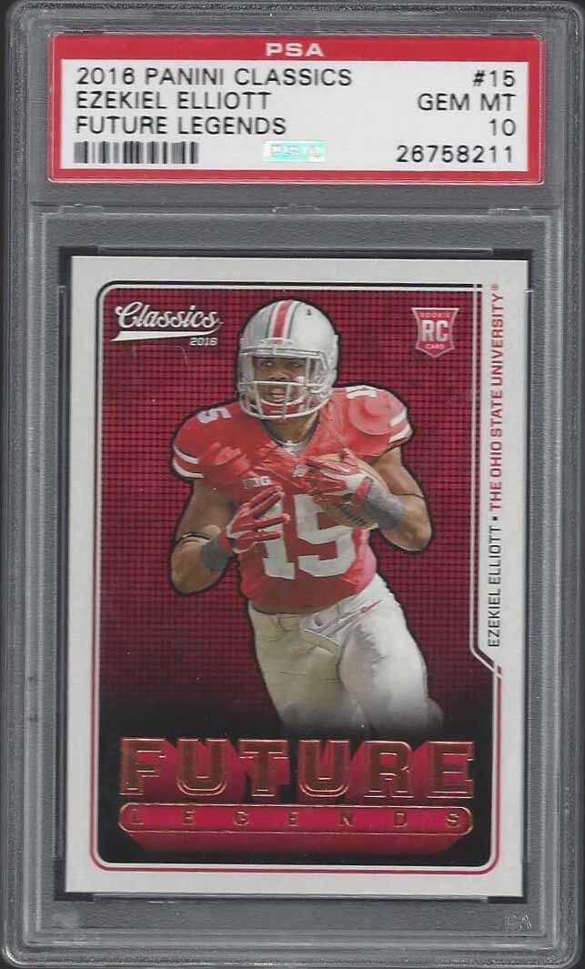 EZEKIEL ELLIOTT 2016 CLASSICS FUTURE LEGENDS ROOKIE RC #15 PSA 10 GEM MINT POP 3