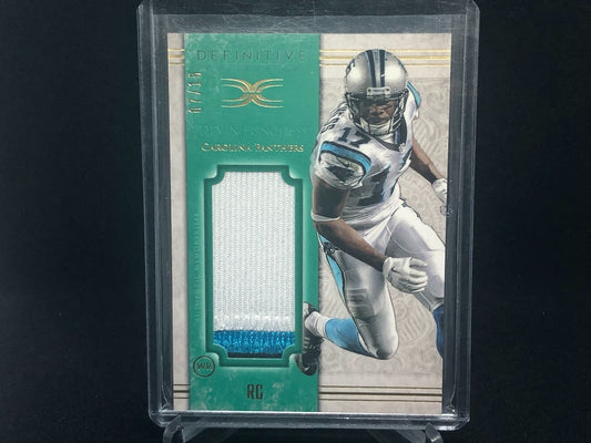 DEVIN FUNCHESS 2015 TOPPS GREEN DEFINITIVE JUMBO ROOKIE 3 CLR PATCH RC #D 7/15