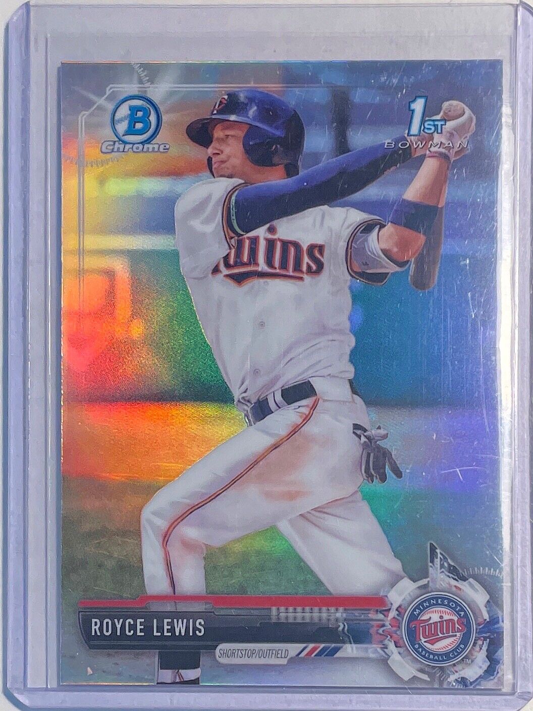 ROYCE LEWIS 2017 BOWMAN CHROME 1ST PROSPECT SILVER REFRACTOR #BDC-1