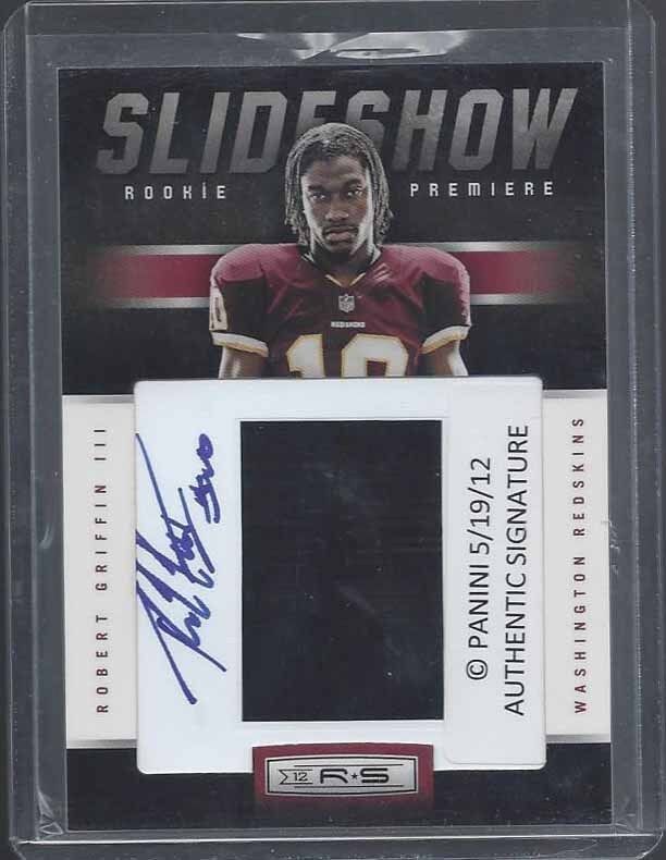 1/1 ROBERT GRIFFIN III 2012 ROOKIES & STARS SLIDESHOW AUTO RC #D 10/50 JSY #10 !