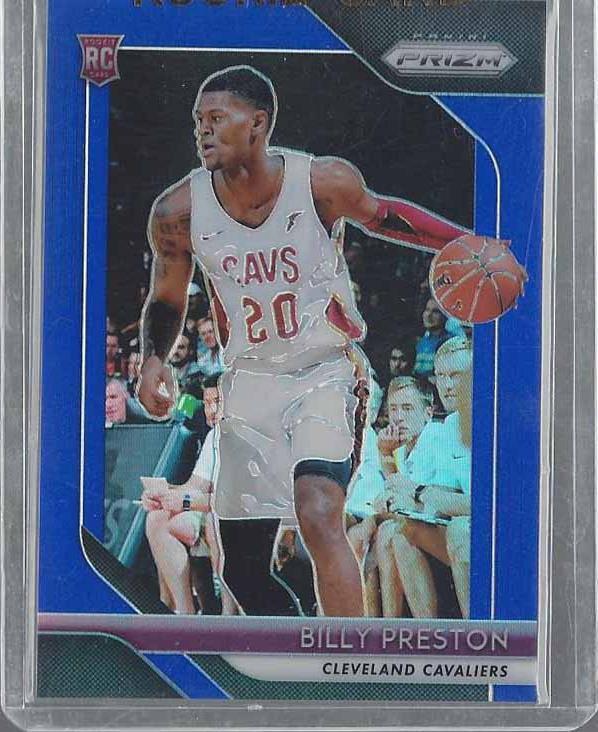 BILLY PRESTON 2018-19 PANINI PRIZM BLUE ROOKIE PRIZMS RC #D 74/199