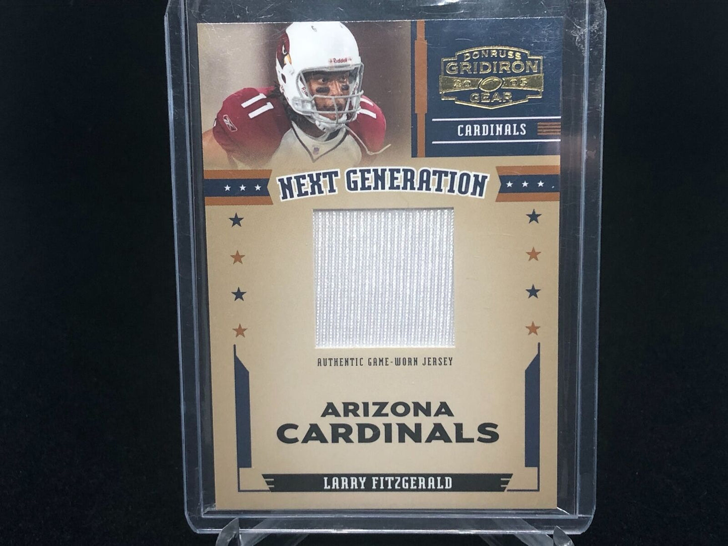 LARRY FITZGERALD 2005 DONRUSS GRIDIRON GEAR GAME WORN JERSEY #D 135/150