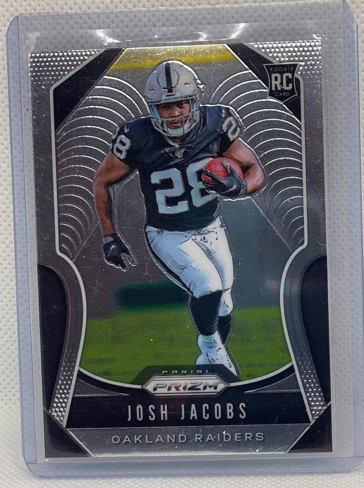 JOSH JACOBS 2019 PANINI PRIZM TRUE ROOKIE RC #323