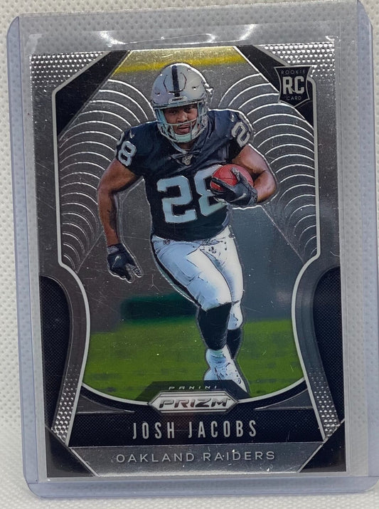 JOSH JACOBS 2019 PANINI PRIZM TRUE ROOKIE RC #323