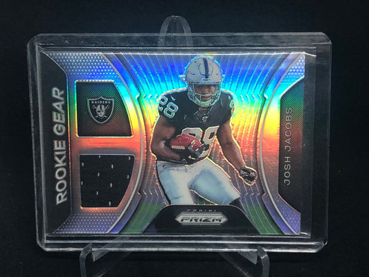 JOSH JACOBS 2019 PRIZM ROOKIE GEAR PRIZM JERSEY RELIC RC